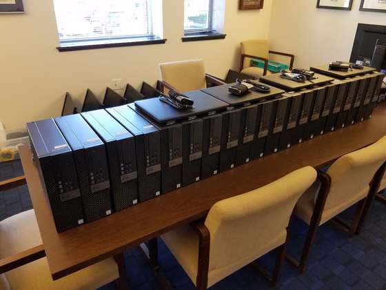 A deployment staged on a conference table before it goes out