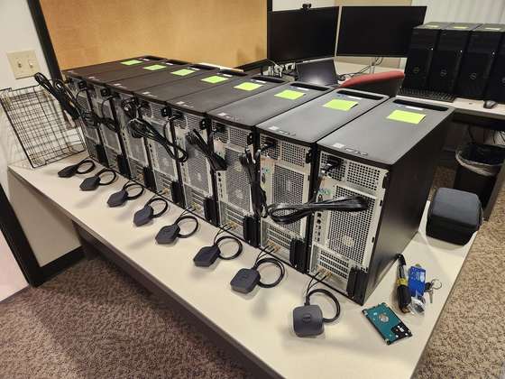 Workstations built, labelled and ready to go to site