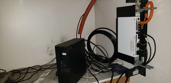 Replacement equipment running in temporary space