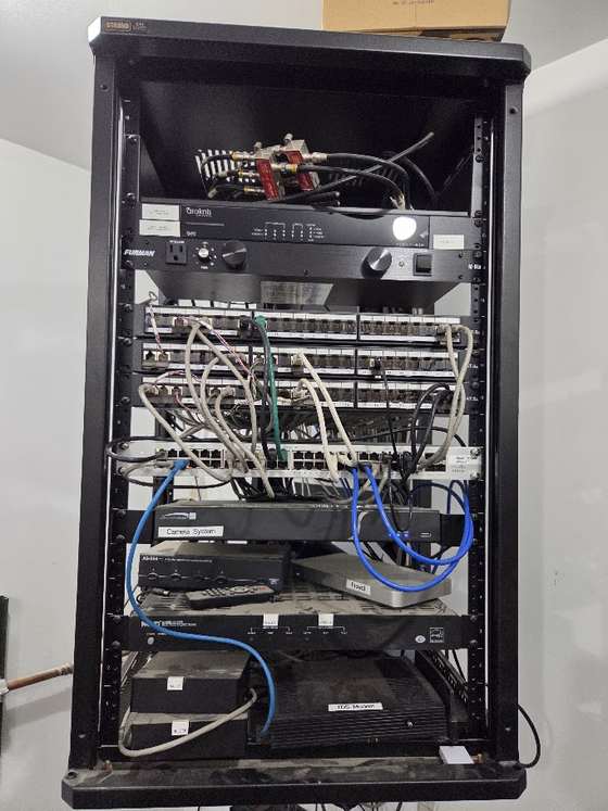 Tangled patch cable with no clear path to anything